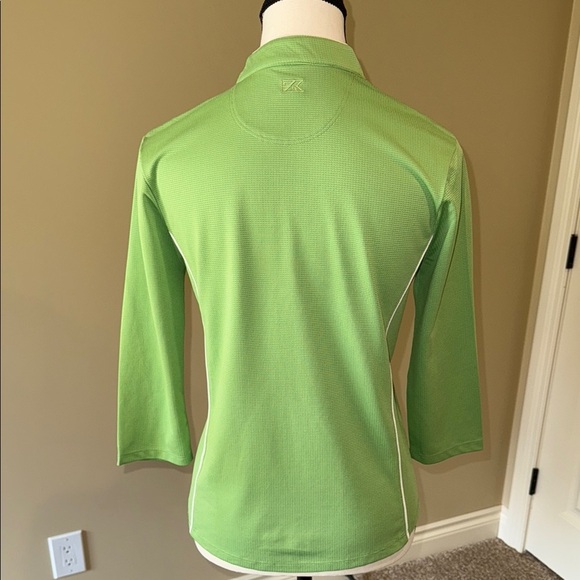 Cutter & Buck Golf Shirt Green 3/4 Sleeve Moisture Wicking Women's Sporty Sz S - Picture 5 of 10